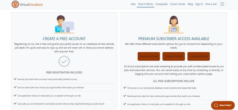 Types of Accounts in Virtual Vocations