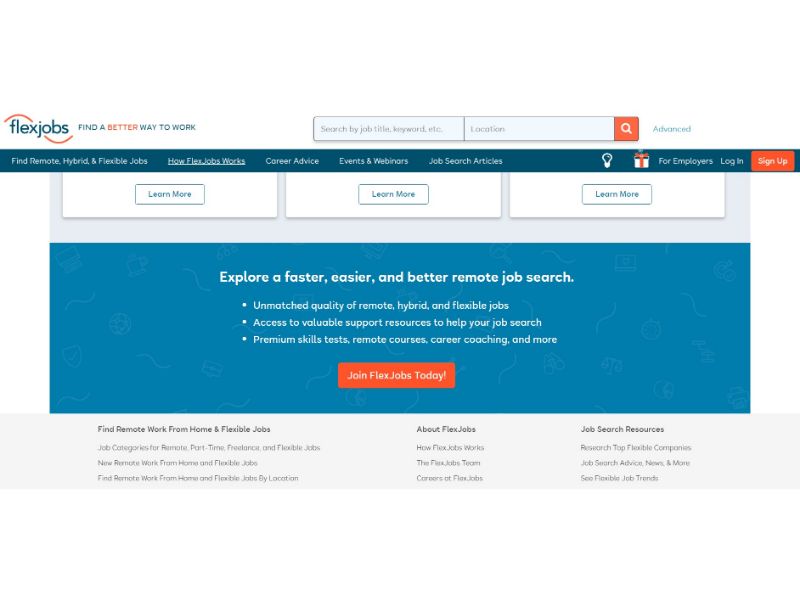 flexjobs Remote Job Search Highlights