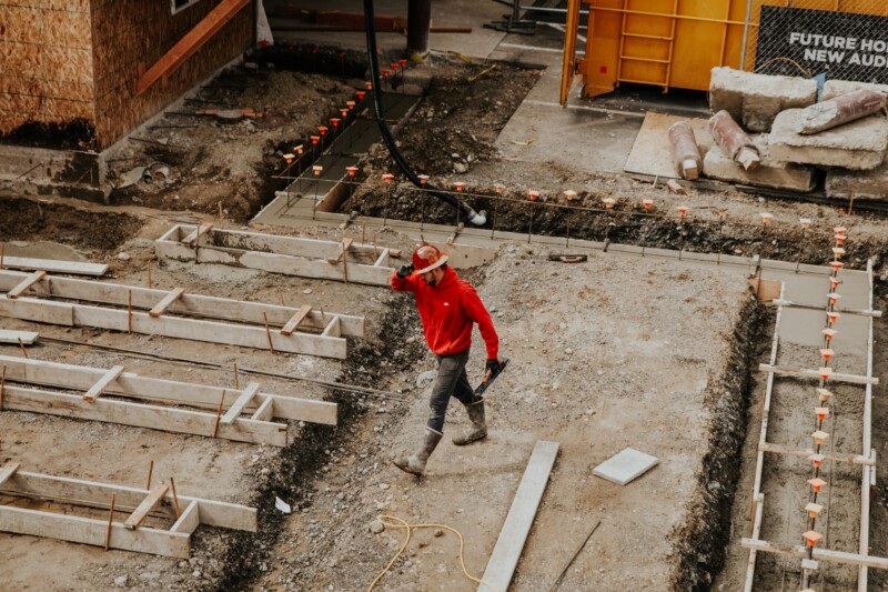 Contractor on a construction site