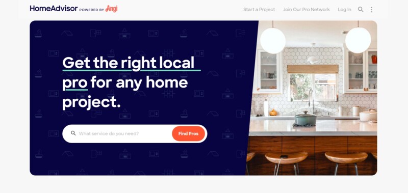 HomeAdvisor Homepage