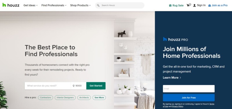 Houzz Homepage