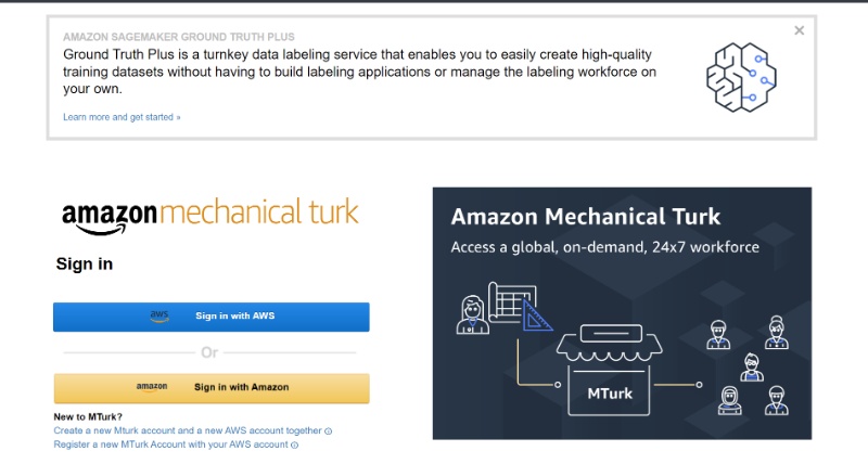 MTurk Requester Sign in