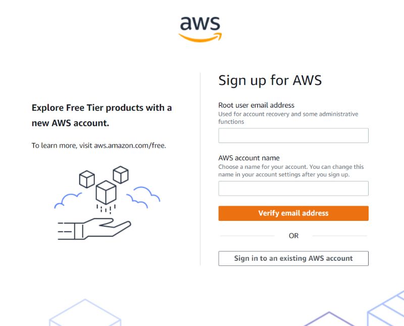 Sign up for AWS