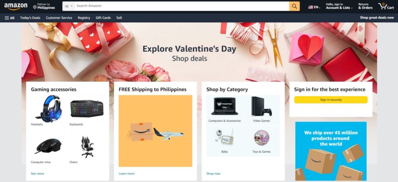 Amazon Homepage