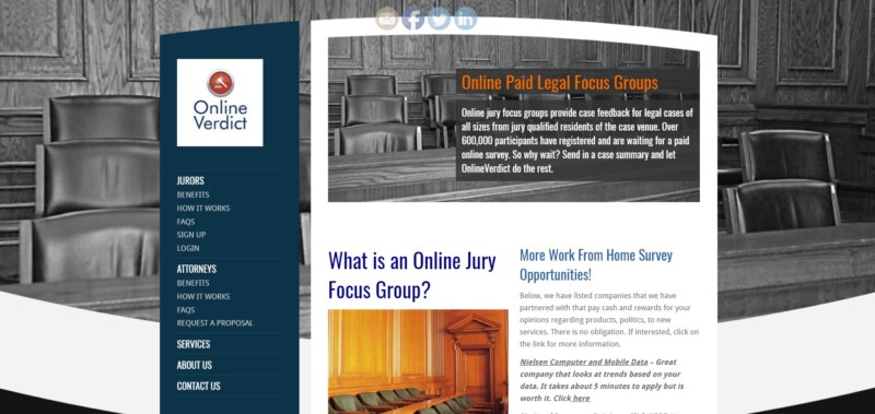 Verdict Homepage