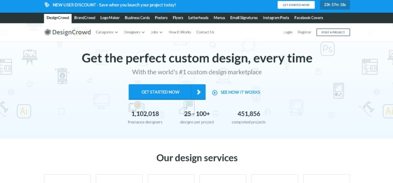 Design Crowd Homepage