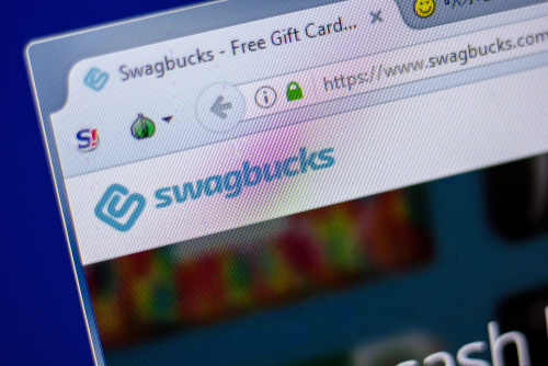 Homepage of Swagbucks