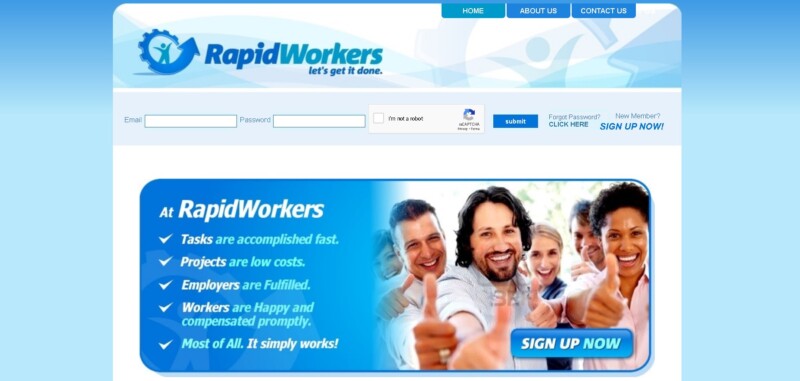 RapidWorkers Homepage