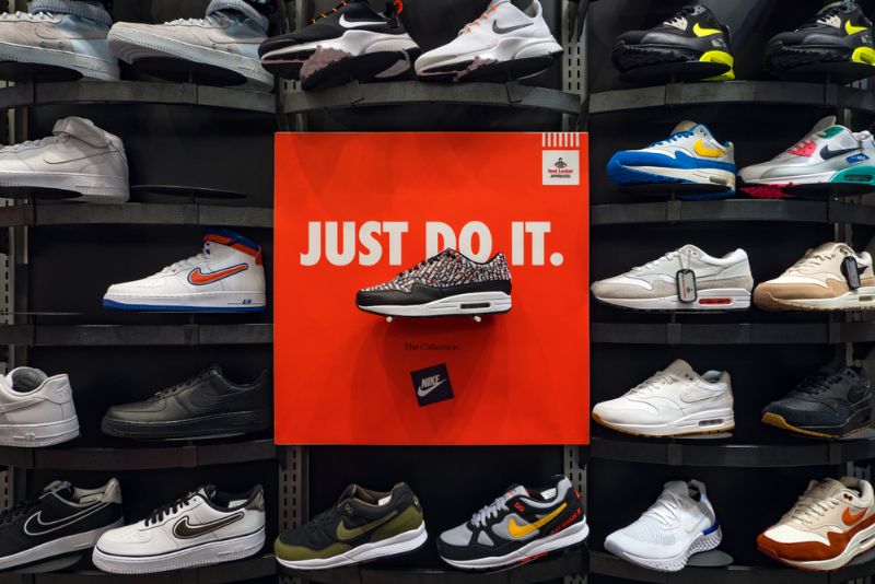 Exposition of nike sport shoes