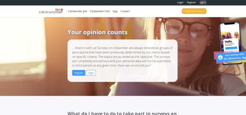 Survey Jobs in Clickworker