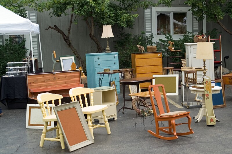 Furniture for sale at a Suburban Flea Market
