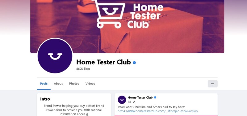 Home Testers Club Facebook Page