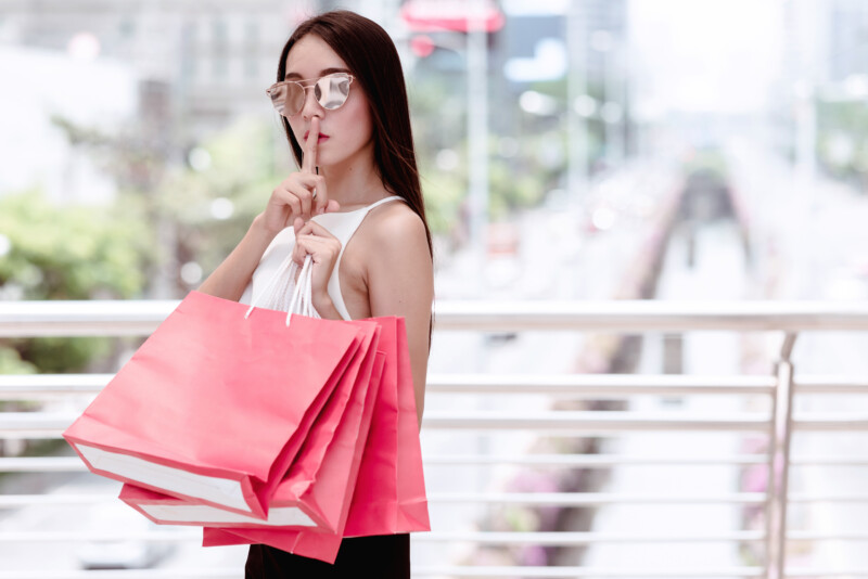 Mystery Shopper with Shopping Bags