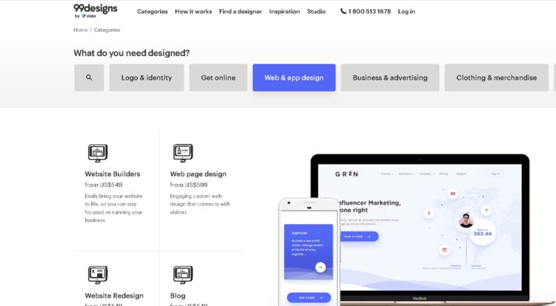 99designs Website Design Services