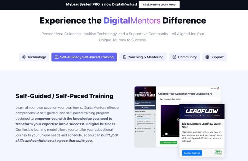 DigitalMentors self guided page