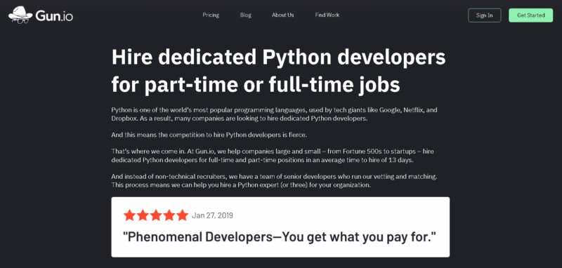 Gun.io Python Developer