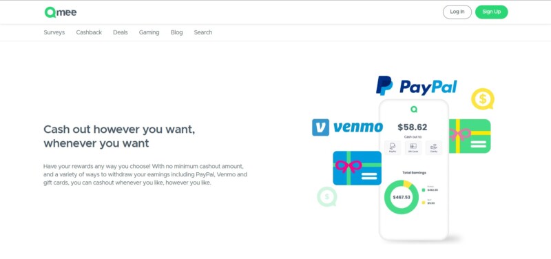 Qmee payment options