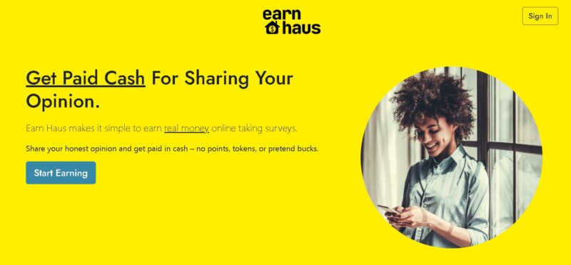 Earn Haus Landing Page