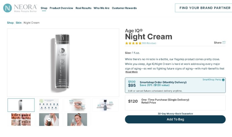 Neora Age IQ Night Cream