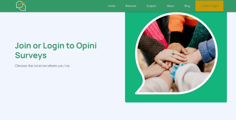 Join or Login to Opini Surveys
