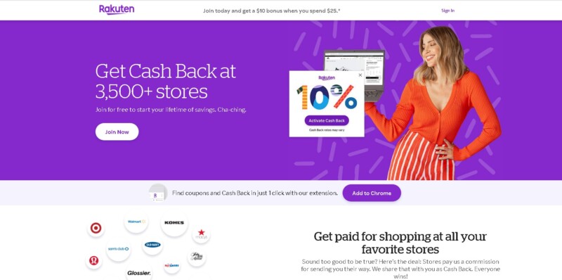 Rakuten Landing Page