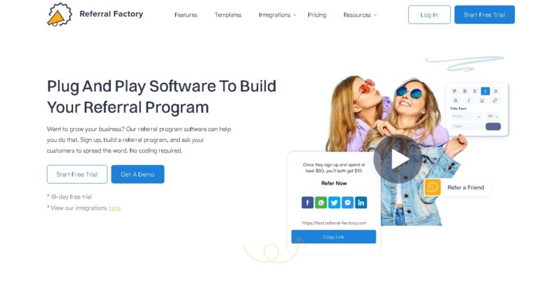 Referral Factory Homepage