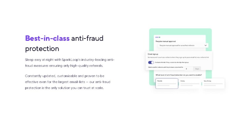 SparkLoop Best-in-class anti-fraud protection