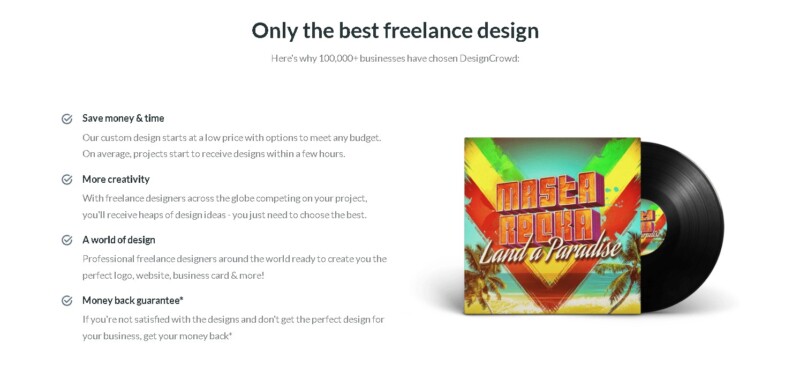 DesignCrowd Freelance Design Perks