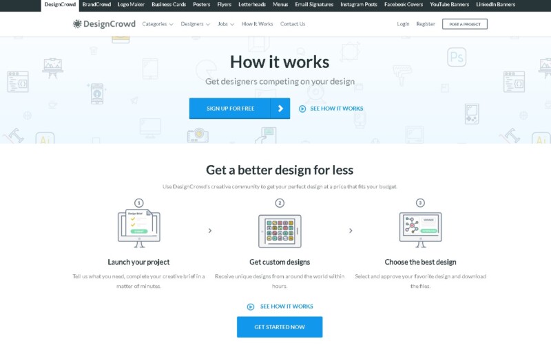 How DesignCrowd  Works