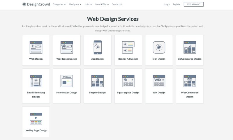 Different DesignCrowd Services