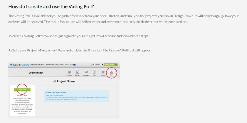 How do I create DesignCrowd Voting Poll