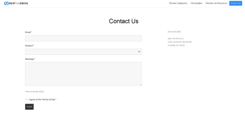 Skip The Drive Contact Page