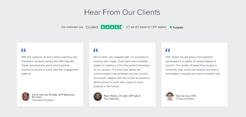 Toptal Client Reviews and Experience