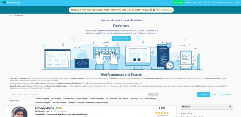 Truelancer Freelancers for Hire