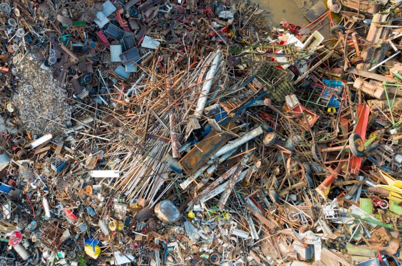 A metal dumpsite