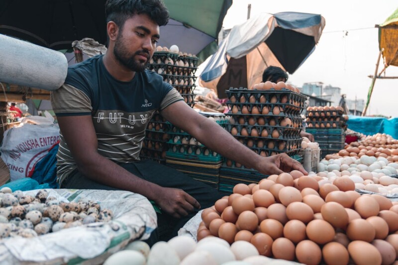 Man Selling Eggs
