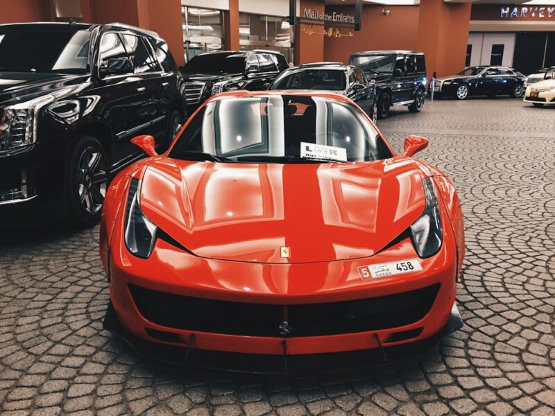 A Red Ferrari