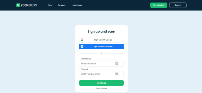 Signing Up on ZoomBucks